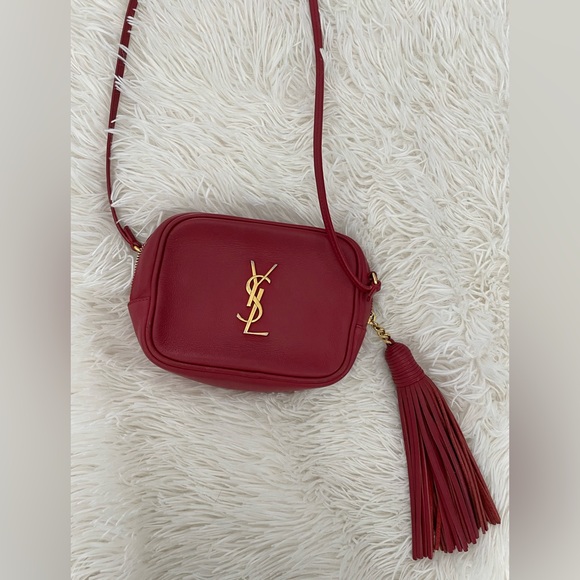 Authentic Saint Laurent Red Camera Bag - Picture 2 of 6